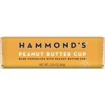 Hammond's peanut butter cup dark chocolate candy bar wrapper