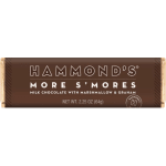 Chocolate bar wrapper labeled Hammond's More S'mores.
