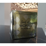 Box of Scent of a Woman eau de parfum on a table