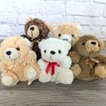 Single Mini Stuffed Bear (6”H)