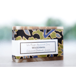 Decorative bar of handmade soap with a patterned wrapper