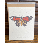 Monarch butterfly illustration on a folded card