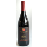 Bottle of Cooper Ridge 2020 Pinot Noir with a red cap and black label