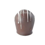 Chocolate truffle with white drizzle