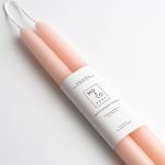 100% Beeswax 14" Dipped Candles | Pink Rose (Set of 2)