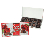 Two boxes of assorted chocolates, one open with candies visible