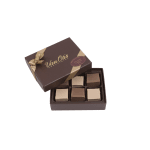 Box of assorted chocolates with a ribbon bow