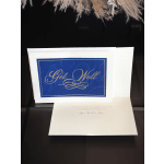Get Well greeting card with blue and white panels
