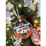 Christmas tree with Auburn Tigers ornaments and lights