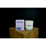 Scented candle in a glass jar with matching box