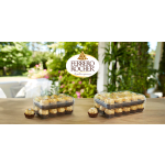 Ferrero Rocher chocolates in clear plastic gift boxes on a table