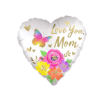 Love You Mom Satin Floral 18"