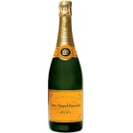 Bottle of Veuve Clicquot champagne on a white background