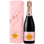Bottle of rosé champagne with matching pink gift box
