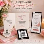 Personalized Greeting Card with QR CODE