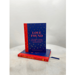 Two stacked books with blue and red covers titled Love Found