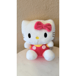 Hello Kitty plush toy with a pink bow and outfit