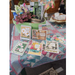Gift basket with seed packets, cards, and small garden items