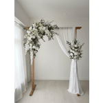 Elegant White Fabric Arch Decoration