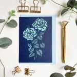 Blue Rose Novelty Card