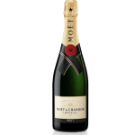Bottle of Moët & Chandon champagne on a white background