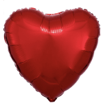 Red heart-shaped foil balloon