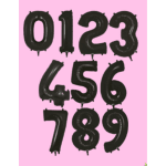 34" Black Number Balloon