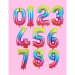 34" Rainbow Number Balloon