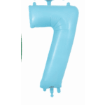34" Light Blue #7 Number Balloon