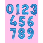 34" Blue Number Balloon