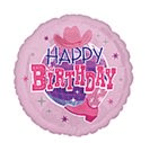 18" Cowgirl Happy Birthday