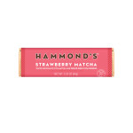 Pink Hammond's strawberry matcha chocolate bar wrapper