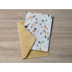 Patterned greeting card with a yellow envelope
