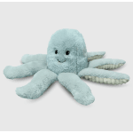 Light blue plush octopus toy with a smiling face