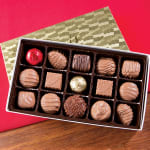 Box of assorted chocolates in a gift box