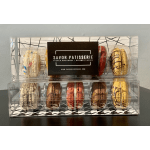 Boxed assortment of colorful French macarons