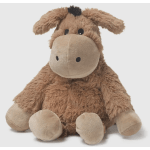 Plush brown donkey with beige snout and feet