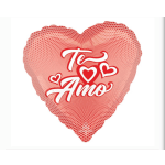 Heart-shaped pink balloon with "Te Amo" text and small hearts