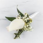 White Rose Boutonnière by BloomNation™