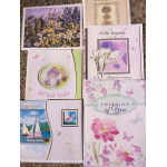 Assorted floral greeting cards with sympathy and get well messages