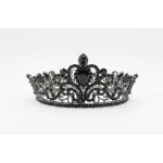 Large black rhinestone crown