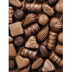 Assorted chocolate candies in different shapes and finishes