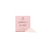 Pink box labeled Lavender & Lime bath salt soak