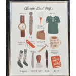 Father's Day gift card with illustrated dad-themed items