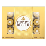 Ferrero Rocher chocolate gift box with gold-wrapped candies