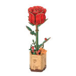 Pop-up red rose in a decorative paper pot