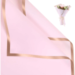 Pink wrapped bouquet with a ribbon tie