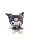 Plush toy with a gray cat-like hood and black tutu