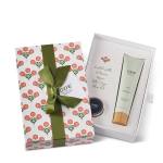 Gift box with olive oil lotion and balm in floral packaging