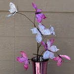 Pink & White Multi Butterfly Pick